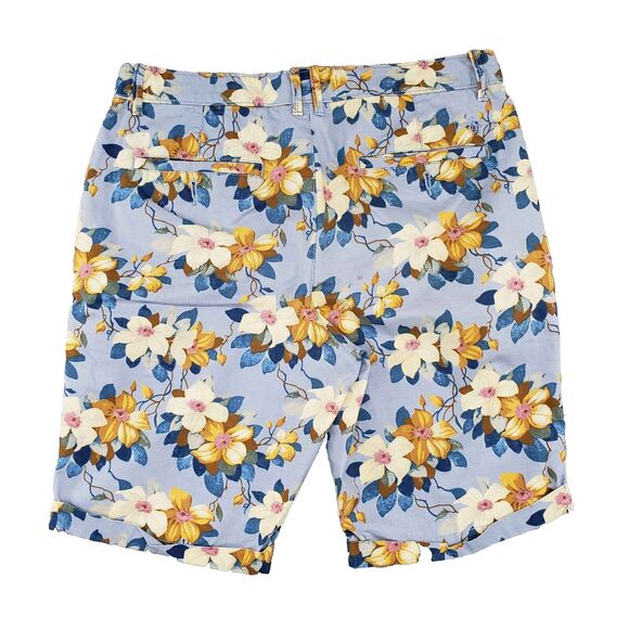 Original Penguin Floral Print Chino Shorts Mens 32‎ Blue Tropical Hawaiian Aloha - Picture 2 of 6